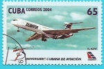 Sellos de America - Cuba -  IL 62M - 75 aniv Cubana de Aviación