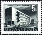 Stamps Hungary -  Edificios del plan quinquenal en Budapest