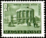 Stamps Hungary -  Edificios del plan quinquenal en Budapest