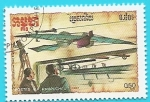 Sellos de Asia - Camboya -  KAMPUCHEA - Máquina Voladora - John Stringfellow