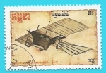 Sellos de Asia - Camboya -  KAMPUCHEA - Máquina Voladora - William S. Henson