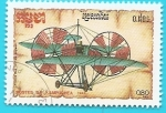 Stamps Cambodia -  KAMPUCHEA - Máquina Voladora - Thomas Moy
