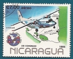 Stamps : America : Nicaragua :  AVIOCAR - XIII Congreso UPAEP