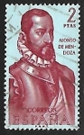 Stamps Spain -  Forjadores de America - Alfonso de Mendoza