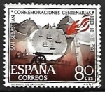 Stamps : Europe : Spain :  Commemoraciones centenarias de San Sebastian - Incendio de 1813