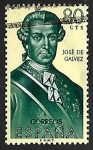 Stamps : Europe : Spain :  Forjadores de America - Jose de Galves