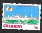 Sellos del Mundo : America : Granada : 709 - Barco S.S. Geestland