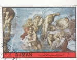 Stamps United Arab Emirates -  PINTURA DE MICHELANGELO