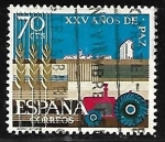 Stamps Spain -  XXV años de Paz Española - Agricultura