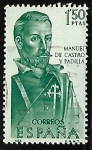 Stamps Spain -  Forjadores de America - Manuel de Castro y Padilla