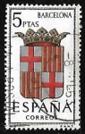 Stamps Spain -  Escudos de las capitales de  provincia españoles -  Barcelona