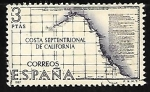 Stamps Spain -  Forjadores de America  - Costa Septentrional de de California