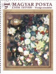 Stamps : Europe : Hungary :  PINTURA- FLORES