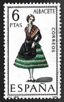 Stamps Spain -  Trajes típicos españoles - Albacete