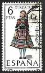 Stamps Spain -  Trajes típicos españoles - Guadalupe