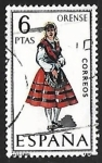 Stamps Spain -  Trajes típicos españoles -  Orense