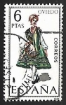 Stamps Spain -  Trajes típicos españoles - Oviedo