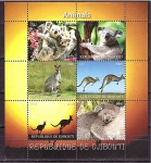 Stamps Africa - Djibouti -  Animales de Australia