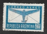 Sellos de America - Argentina -  24 - Avión sobre carta