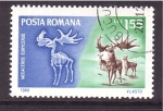 Stamps Romania -  serie- Fosiles