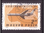 Stamps Hungary -  serie- Rutas aéreas
