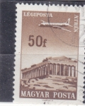 Stamps Hungary -  AVIÓN SOBREVOLANDO ATENAS