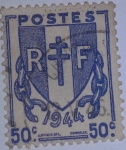 Stamps : Europe : France :  1944 - type chaînes brisées