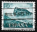 Stamps Spain -  Pro Trabajadores españoles en Gibraltar - Vistas del Peñon de Gibraltar
