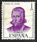 Stamps Spain -  Literatos Españoles - Gillén de Castro