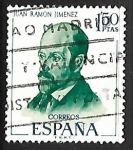 Stamps Spain -  Literatos Españoles - Juan Ramón Jimenes  