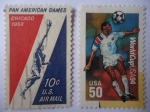 Stamps United States -  Juegos Panamericanos, Chicago 1959 y Copa Mundial USA 1994.