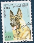 Stamps : Asia : Cambodia :  Perros de Raza - Pastor Aleman