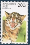 Stamps Benin -  Gato de Bengala o gato Leopardo