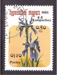 Stamps Cambodia -  serie- Flores