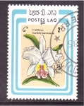 Sellos de Asia - Laos -  serie- Orquídeas
