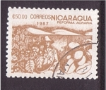 Stamps : America : Nicaragua :  serie- Reforma agraria