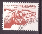 Stamps : America : Nicaragua :  serie- Reforma agraria