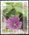 Stamps : Europe : Switzerland :  SUIZA Switzerland Suisse 2003 Scott1147 Sello Serie Flores Malva Sylvestris Michel1825 usado