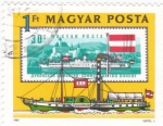 Stamps : Europe : Hungary :  BARCO FLUVIAL