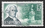 Stamps Spain -  Personajes españoles - Ventura Rodriguez y Fuente de Apoio