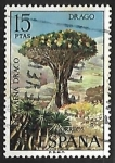 Stamps Spain -  Flora - Drago
