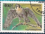 Stamps : Asia : Tanzania :  Halcón Peregrino