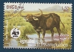 Stamps Cambodia -  Búfalo de Agua - WWF 