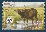 Sellos de Asia - Camboya -  Búfalo de Agua - WWF 