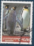 Stamps Cambodia -  Pingüino Rey