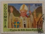 Stamps Colombia -  Visita de SS Juan Pablo II