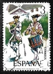 Stamps Spain -  Uniformes militares - Tambor del Regimiento de Granada
