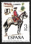 Stamps Spain -  Uniformes militares - Regimiento de la Reina
