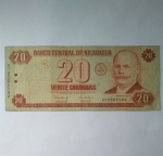 monedas de America - Nicaragua -  20 cordobas