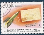 Stamps Cuba -  Día de la Cosmonaútica - Cohetes Postales